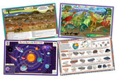 Tot Talk Science Explorer dinosaurs double-sided mats inspire interactive learning at meals.