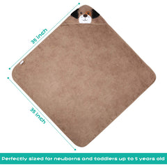 Touchat hooded baby towel bunny design adds adorable, gentle drying for sensitive skin.