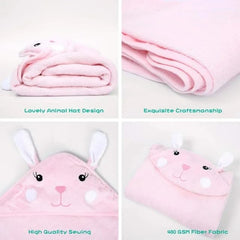 Touchat hooded baby towel panda hood shows adorable design while gentle drying infants