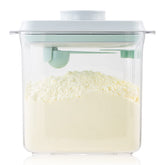 Tourdeus formula container with airtight lid keeps powder fresh on travel.