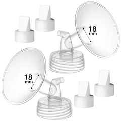 TOVVILD 18mm flange close-up showing Spectra compatibility for comfortable at-home pumping