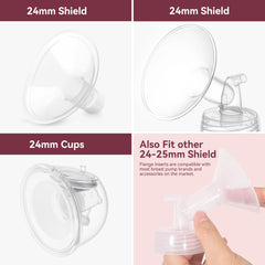 TOVVILD 20mm flange inserts compatible with Medela shields for improved fit