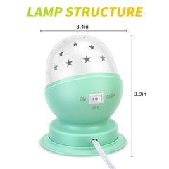 Toyunia Star Night Light projector rotates to cast dynamic starry patterns for immersive bedtime.