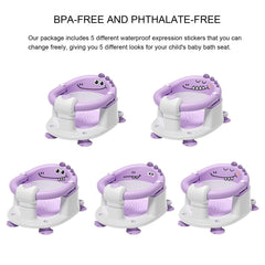 TPN baby bath seat ergonomic backrest provides plush support during bath time