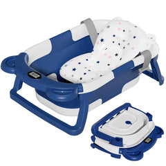 TPN Collapsible Baby Bathtub folded for compact storage and travel convenience.