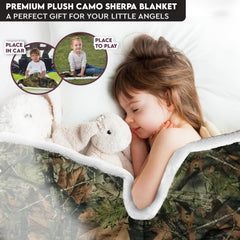 TrailCrest baby camo blanket 30x42 size ideal for swaddling or stroller use