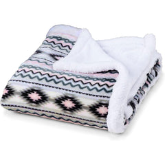 TrailCrest Ultra Soft Sherpa Throw front view highlights plush warmth for cozy nights