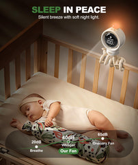 TRELC octopus stand wraps around strollers and cribs for flexible placement