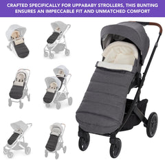 TRENDHUB bunting bag for UPPAbaby Vista secure attachment prevents shifting during strolls