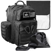 Tridee Dad Diaper Bag front view shows roomy main compartment for baby gear.