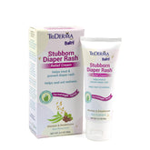 TriDerma Stubborn Diaper Rash Cream tube front displaying gentle relief for diaper area.