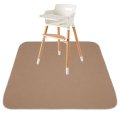 Triluby baby splat mat highchair 51in catches spills and protects floors during mealtime.
