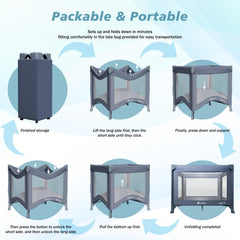 Trimigo folding system enables quick setup and compact storage.