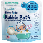 TruKid Bubble Podz tub view — tear-free bubbles for kids.