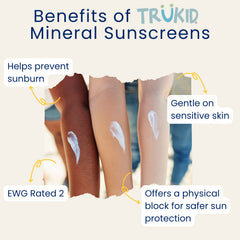 TruKid reef-safe sunscreen packaging emphasizes reef-safe, water-friendly protection.