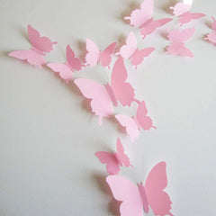 Trubetter 24pcs kawaii butterfly stickers brighten walls with playful pink charm.