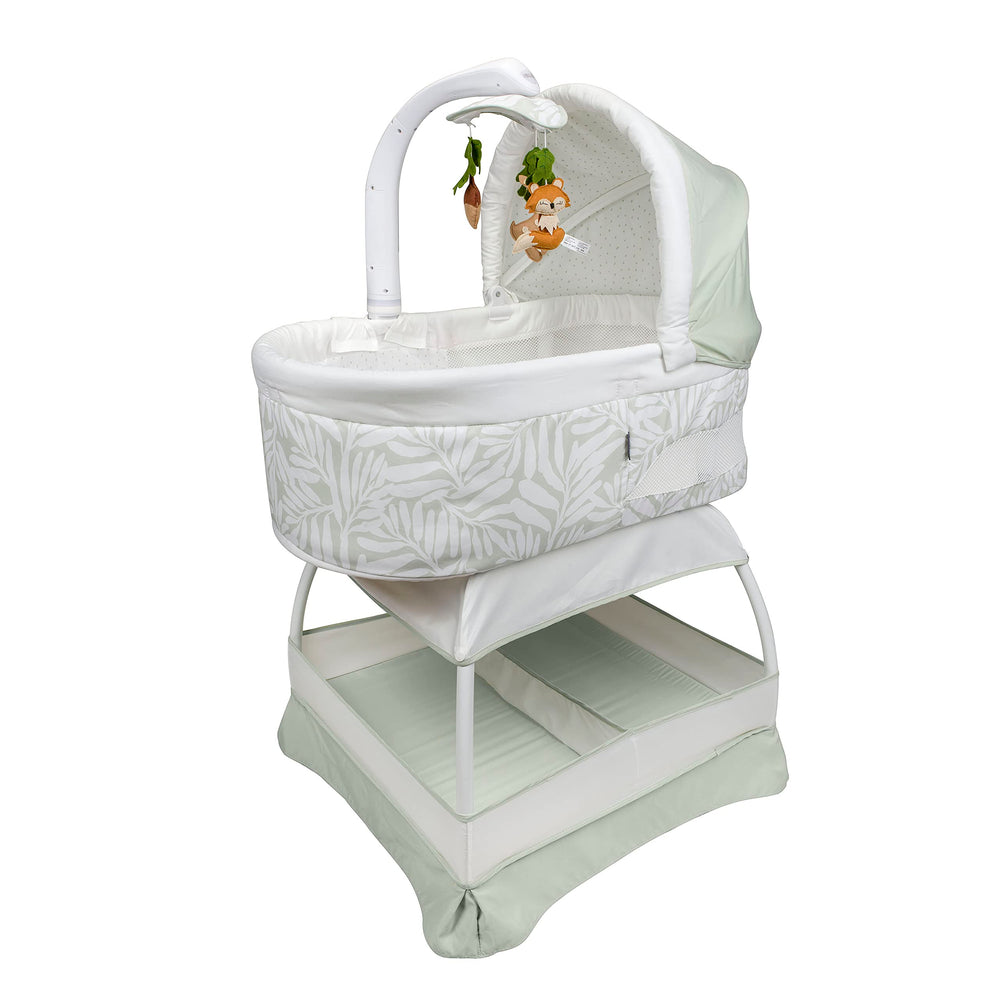 TruBliss Sweetli Calm bassinet close-up shows secure sleeping space for newborns