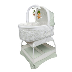 TruBliss Sweetli Calm bassinet close-up shows secure sleeping space for newborns