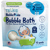 TruKid Bubble Podz creates rich bath bubbles for kids during tub time.