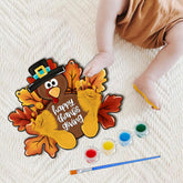 TRUMPETIC footprint-sign turkey artwork offers a personalized newborn keepsake.