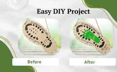 TRUMPETIC rustic-home-decor-footprint-sign adds warmth to any room.
