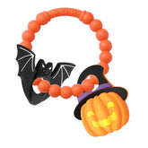 Trunahcao Halloween Teether pumpkin: soft silicone relief for teething babies during spooky season