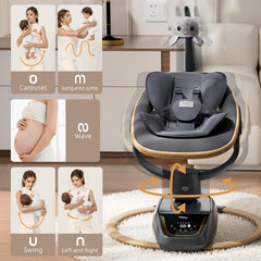Trunellgea Trimigo three-seat-heights adapt to growing infants for comfort