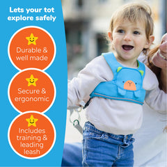 Trunki Bert Bear Blue harness with adjustable straps for a comfortable growing fit.
