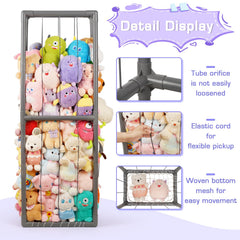 Trycooling Stuffed Animal Storage Zoo full capacity holds 50 plush toys for easy organization.
