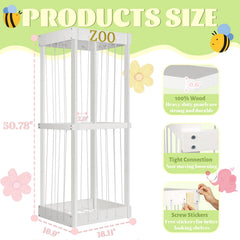 Trycooling stuffed animal zoo storage elastic band access enables quick reach for different sizes.