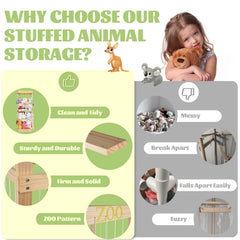 Trycooling stuffed animal zoo wood nursery decor adds space-saving charm