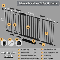TSAYAWA baby-gate-auto-close-door highlights convenient one-handed access.