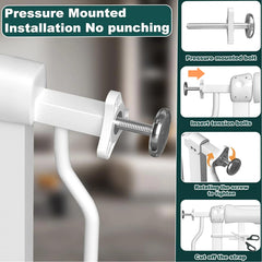 TSAYAWA baby gate no-drilling setup keeping walls intact
