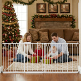TSAYAWA baby gate in a wide opening for safe passage and child monitoring