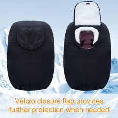 TSAYAWA Winter car seat cover fleece interior providing cozy warmth for baby.