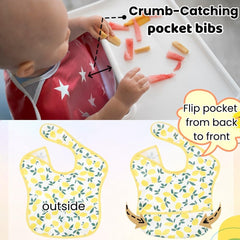 TSD baby bib adjustable-velcro-closure fits newborns to toddlers.