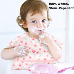 TSD baby bib pocket-3d-collector catches crumbs and spills.