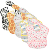 TSD baby bib waterproof front view protects outfits during meals.