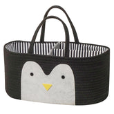 T&T Homewares cat-pattern diaper caddy keeps nursery essentials tidy.