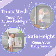 Ttottos foldable playpen mesh detail highlights durable, breathable sides for active toddlers.