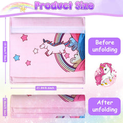 Tuanse unicorn seatbelt pillow close-up shows kid-friendly design.