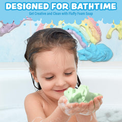 Tub Works Fluffy Foam Soap cherry can highlights bright red foam for playful cleansing.