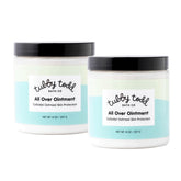 Tubby Todd All Over Ointment bottle shows gentle eczema relief for sensitive baby skin.