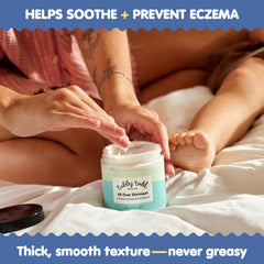 Tubby Todd All Over Ointment creamy texture demonstrates non-greasy, long-lasting hydration.