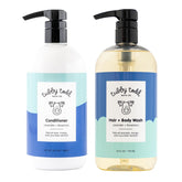 Tubby Todd Hair Duo bottle lavender-rosemary for gentle cleansing.