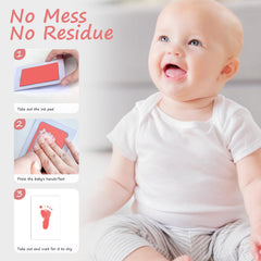 Tubuui inkless baby footprint kit captures clear footprints for newborn memory keepsakes.