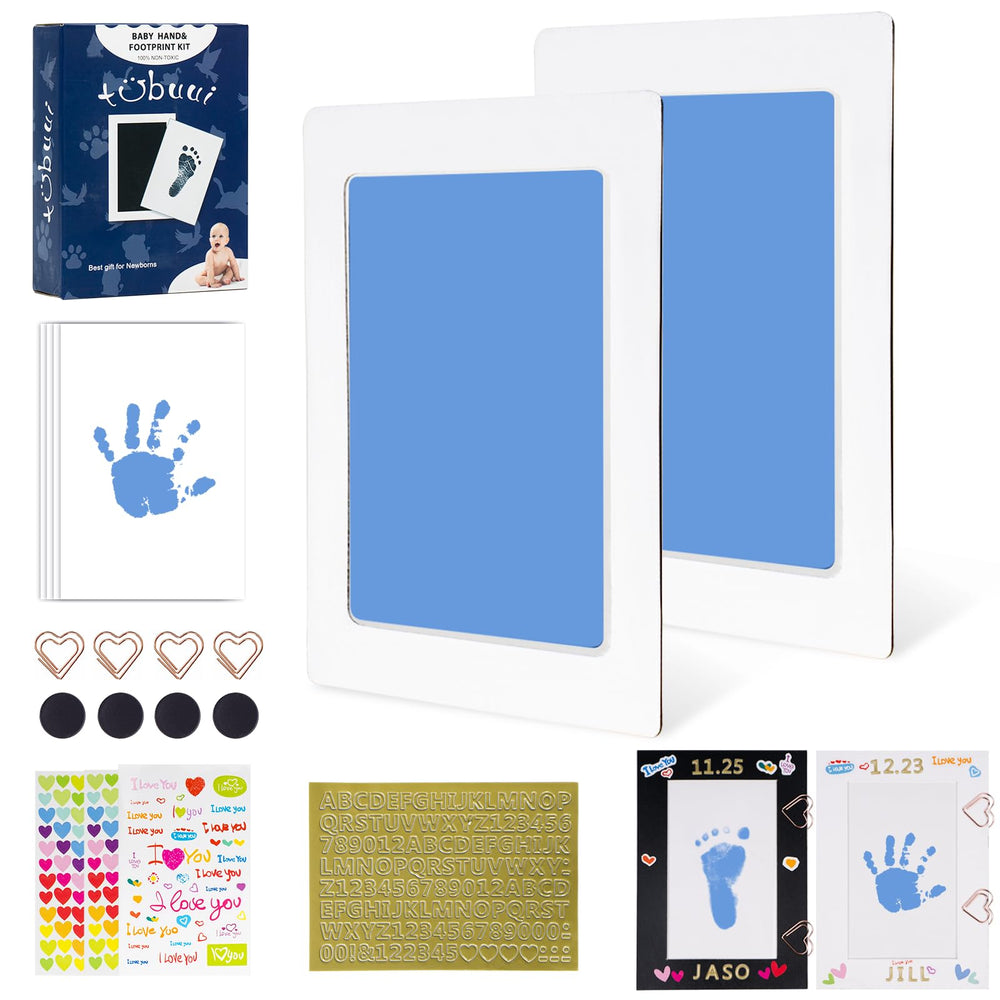 Tubuui inkless baby handprint kit inkpad closeup for a clean, residue-free impression.