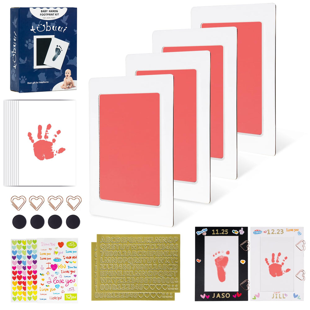 Tubuui inkless baby handprint kit open pack for mess-free keepsake