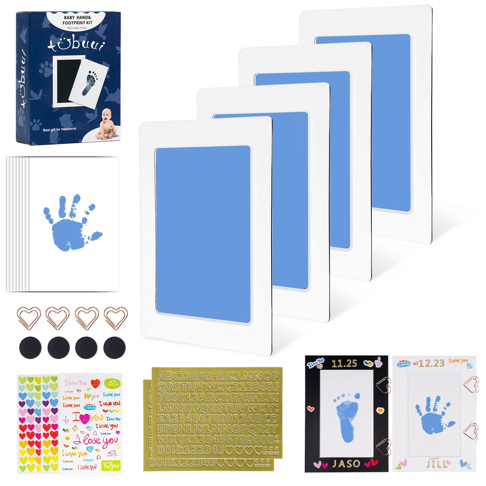 Tubuui inkless baby handprint kit window captures a clear, mess-free imprint.