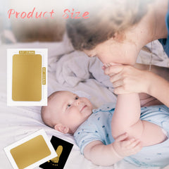 Tubuui newborn-footprint-imprint captures tiny footprint with inkless surface.